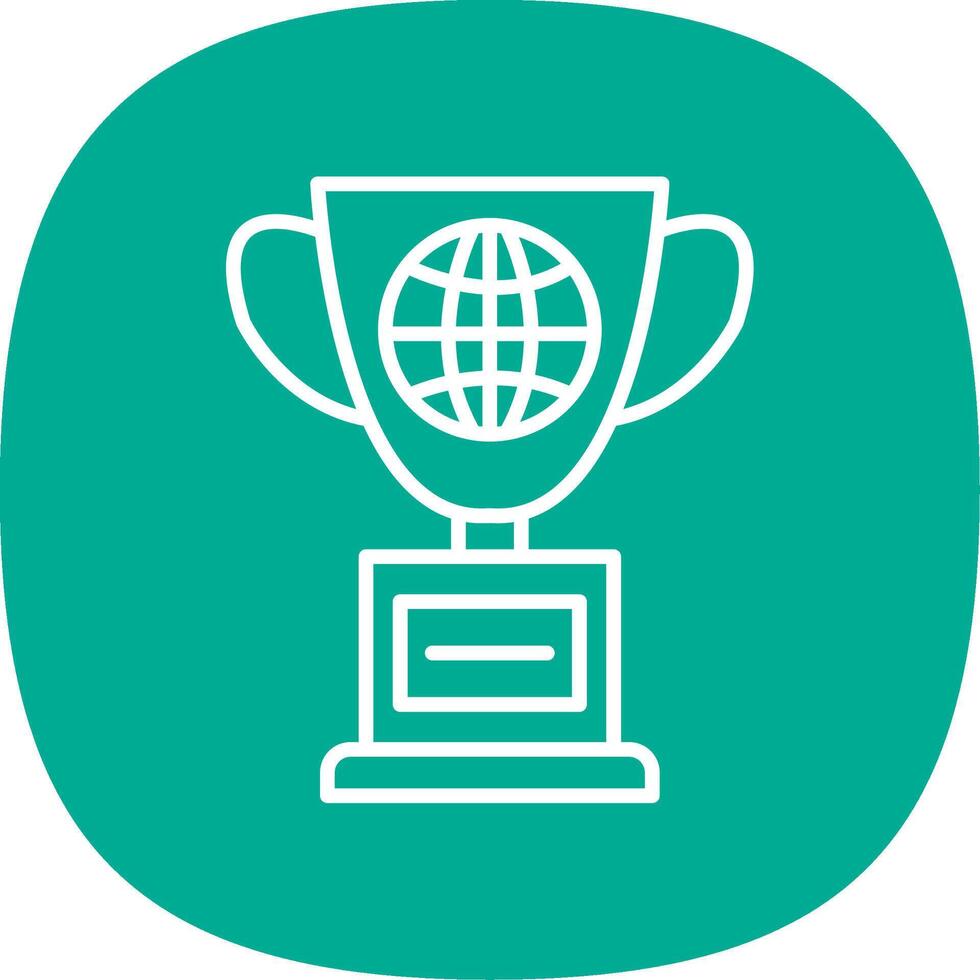 World Line Curve Icon Design vector