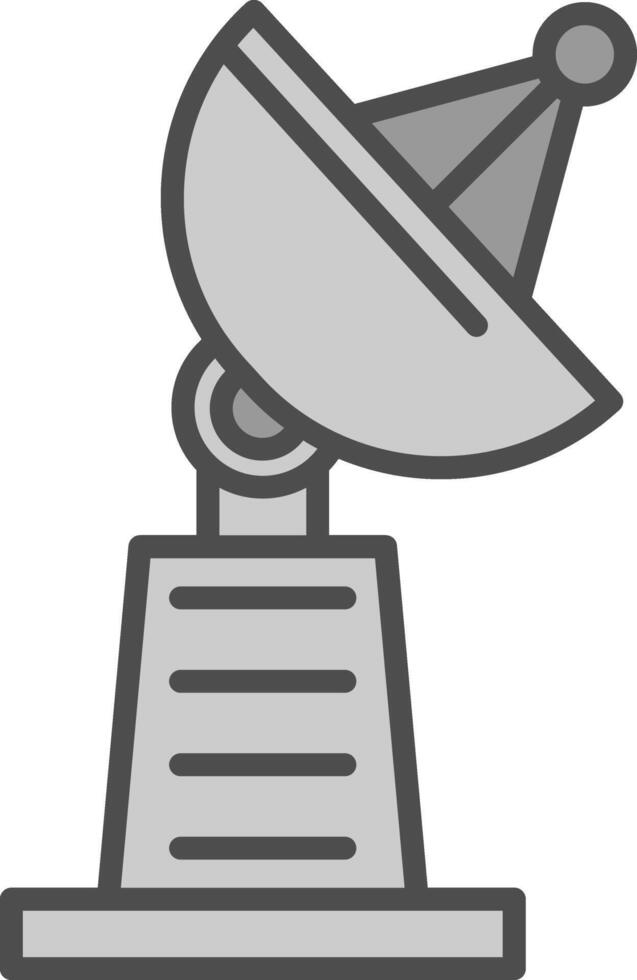 Satellite Dish Line Filled Greyscale Icon Design vector