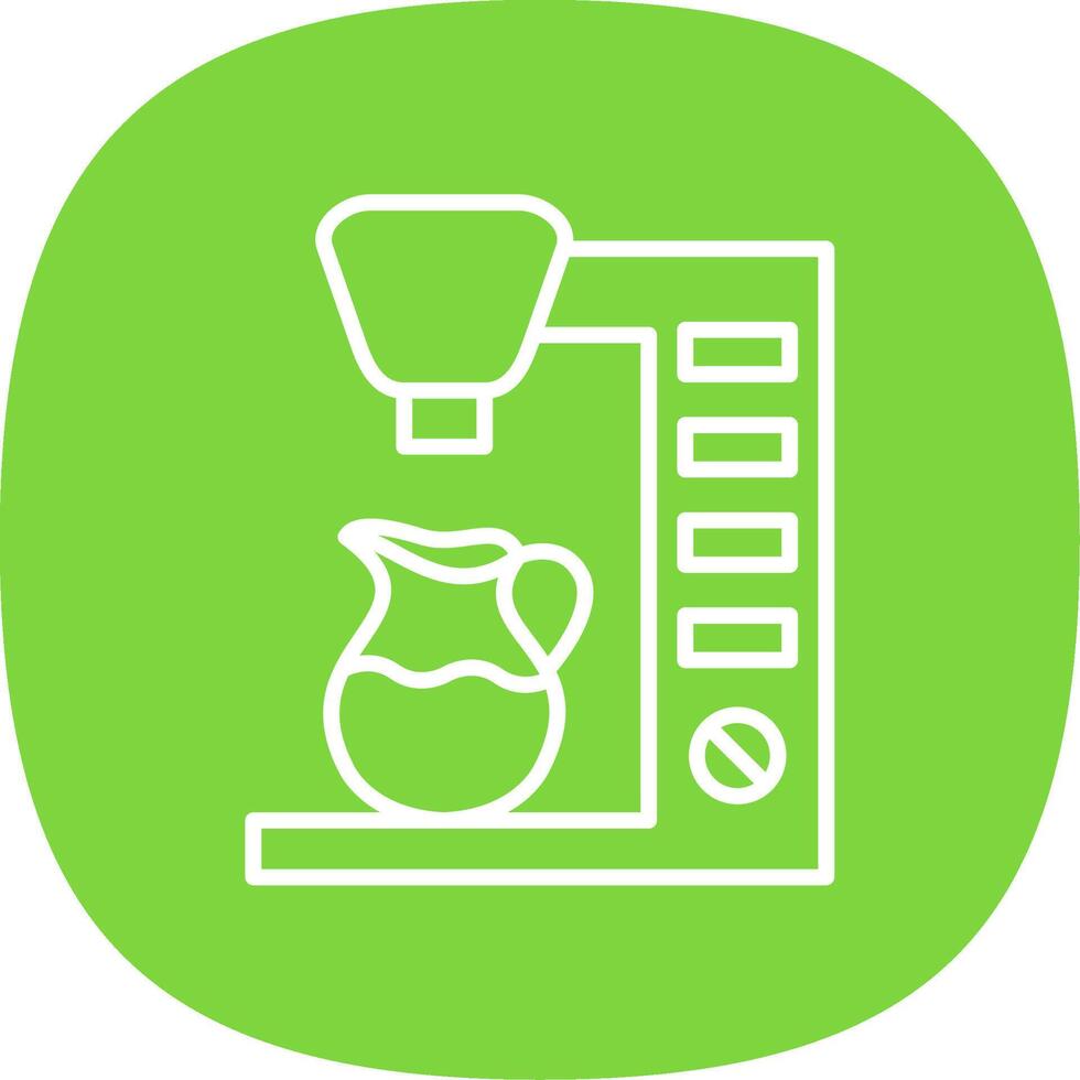 Coffee Maker Line Curve Icon Design vector