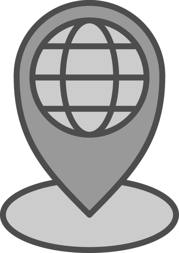 Local Line Filled Greyscale Icon Design vector