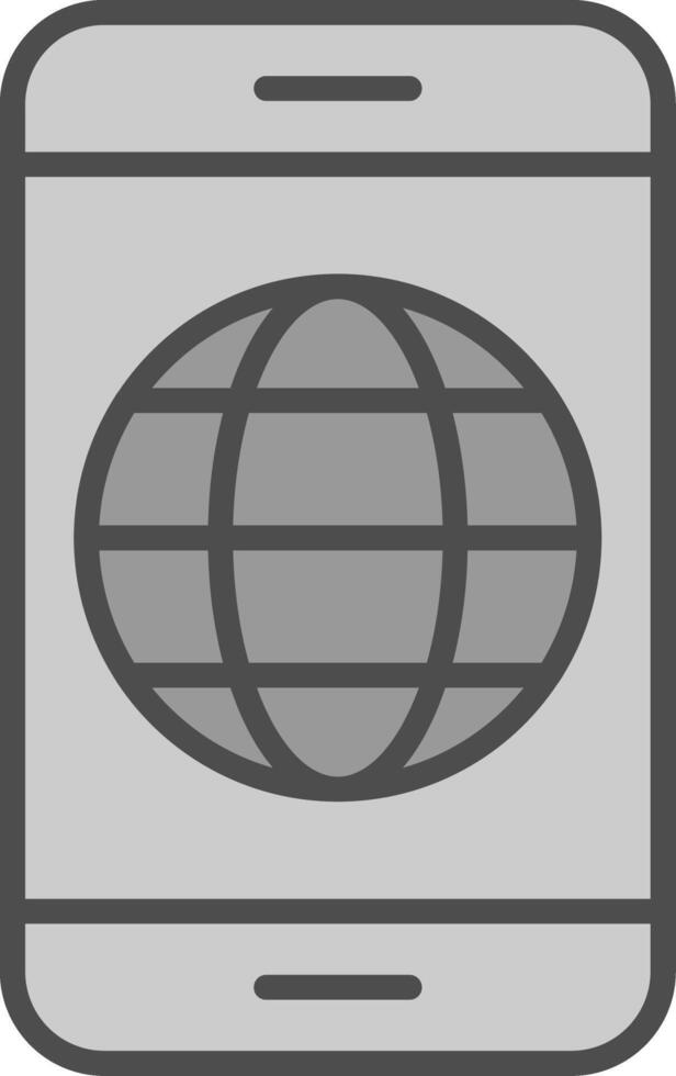 News Feed Line Filled Greyscale Icon Design vector