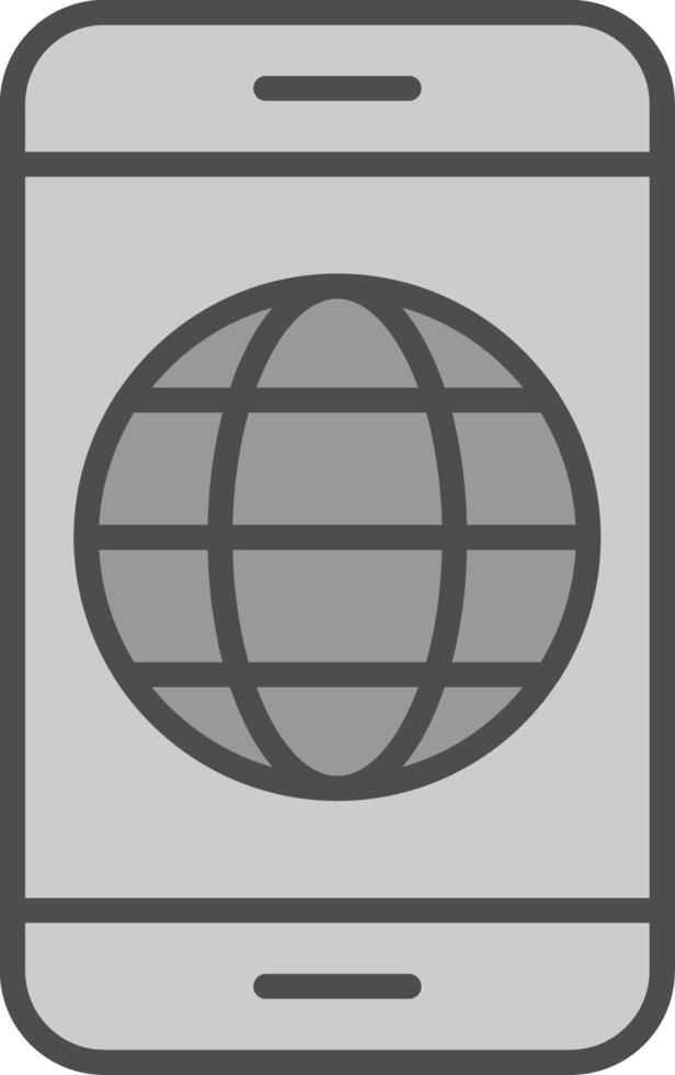 News Feed Line Filled Greyscale Icon Design vector