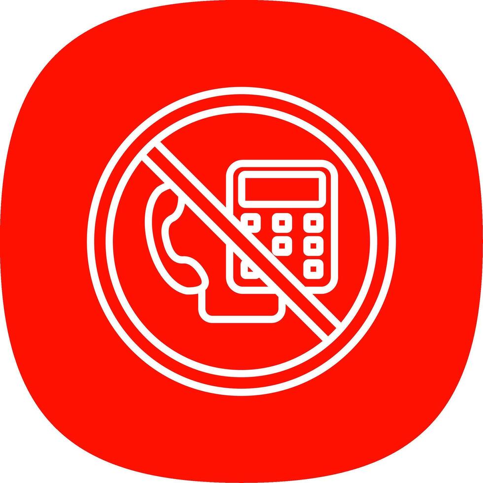Prohibited Sign Line Curve Icon Design vector