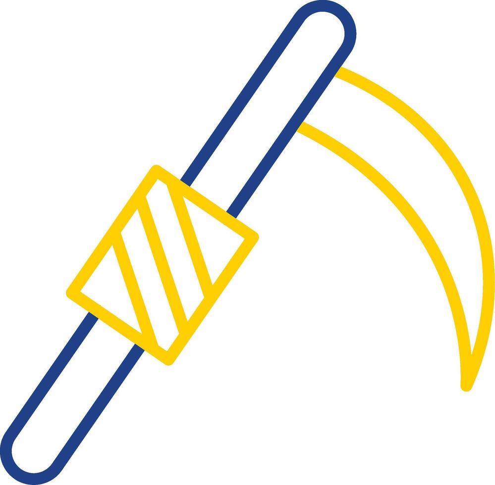 Scythe Line Two Colour Icon Design vector