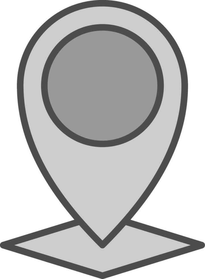 Location Line Filled Greyscale Icon Design vector