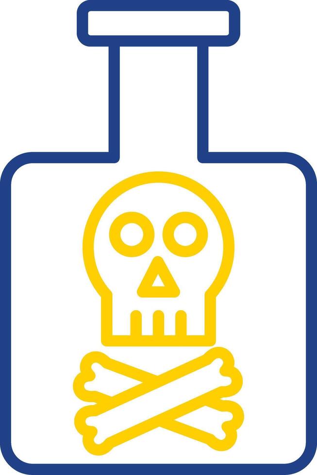 Poison Line Two Colour Icon Design vector