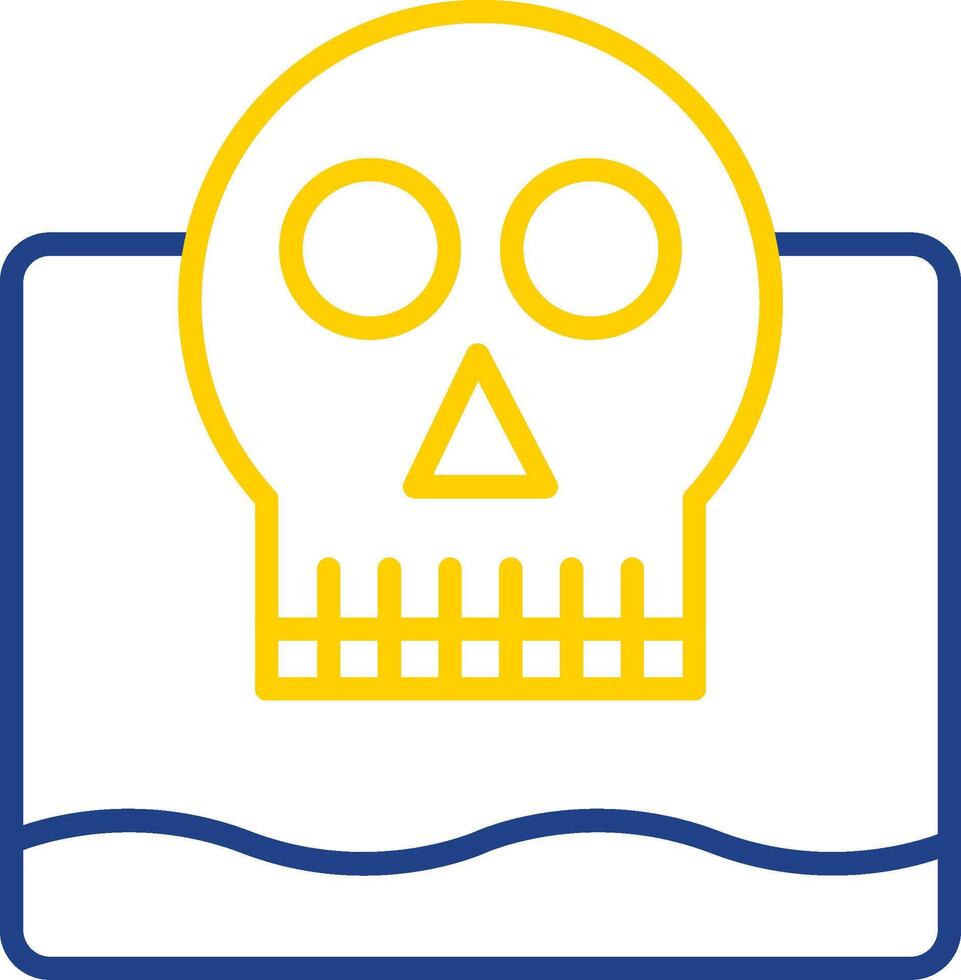 Living Dead Line Two Colour Icon Design vector