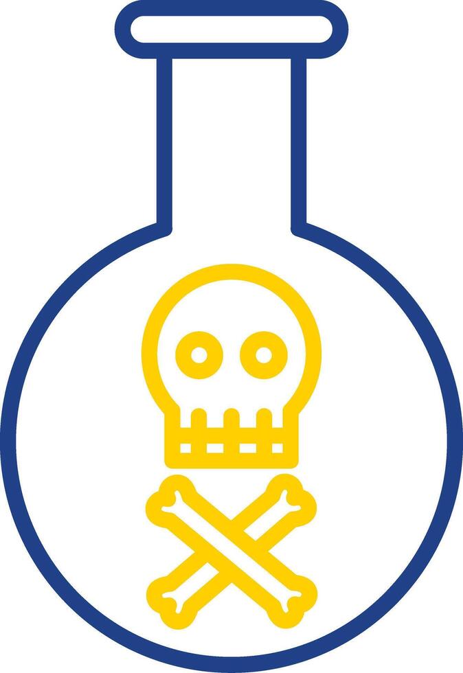 Poison Line Two Colour Icon Design vector
