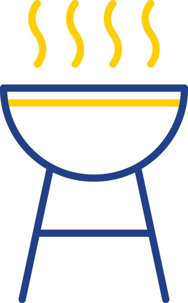 Barbecue Line Two Colour Icon Design vector
