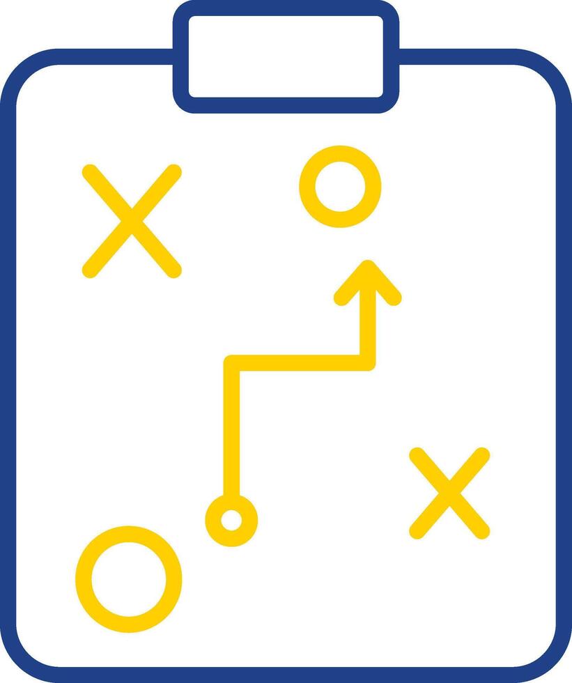 Planning Line Two Colour Icon Design vector