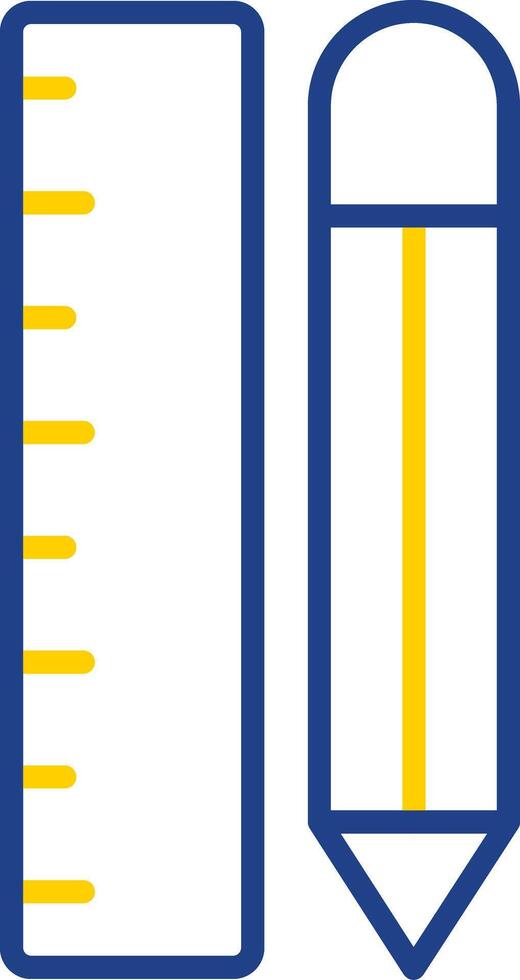 Ruler Line Two Colour Icon Design vector