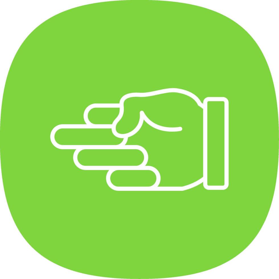 Pointing Left Line Curve Icon Design vector