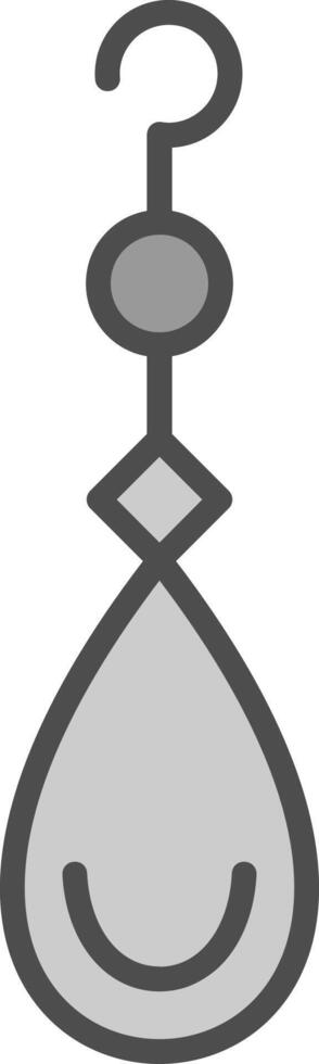 Earring Line Filled Greyscale Icon Design vector