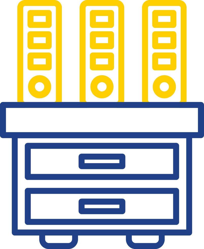 Folders Line Two Colour Icon Design vector