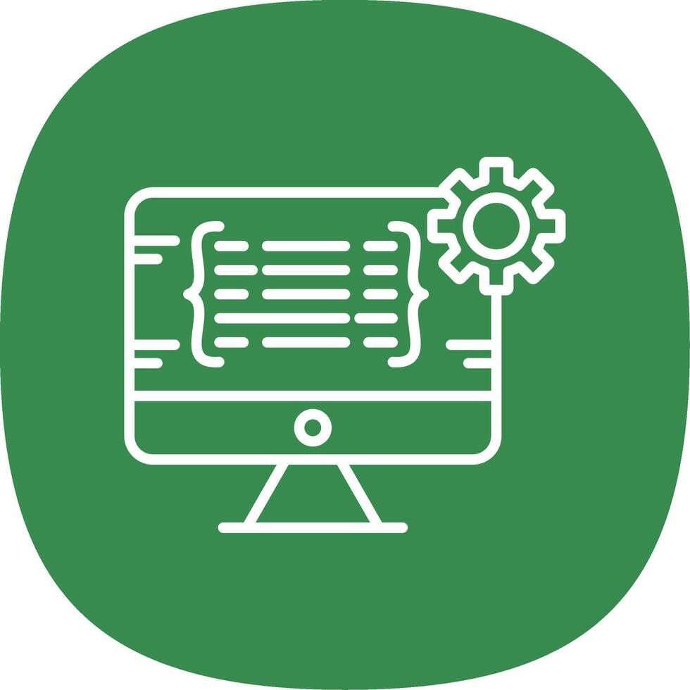 Programming Line Curve Icon Design vector