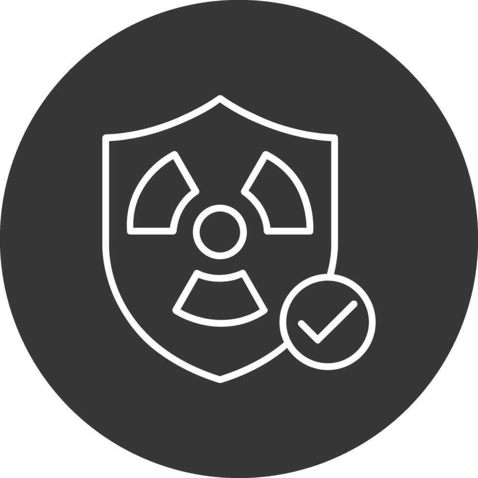 Safety Nuclear Line Inverted Icon Design vector