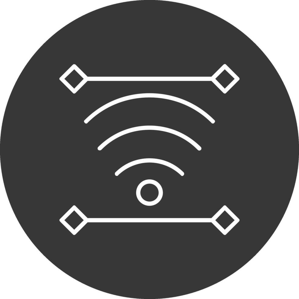 Wireless Line Inverted Icon Design vector