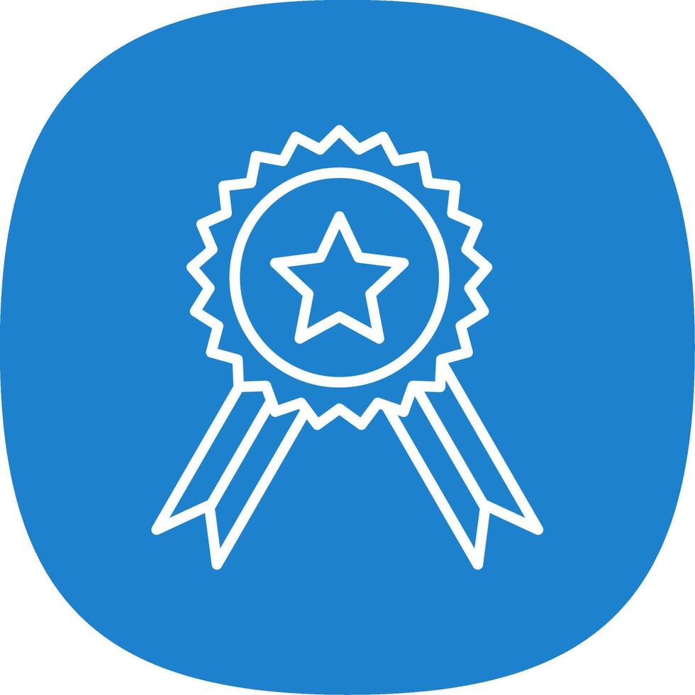Medal Line Curve Icon Design vector