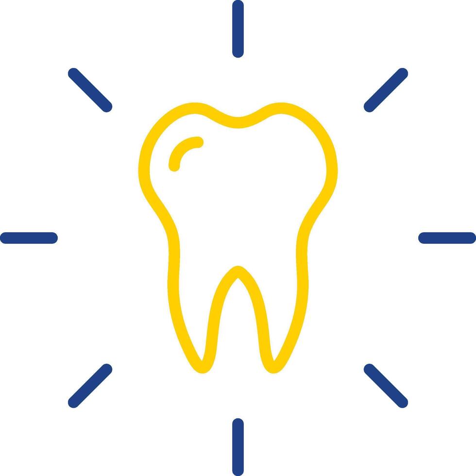 dental cuidado línea dos color icono diseño vector