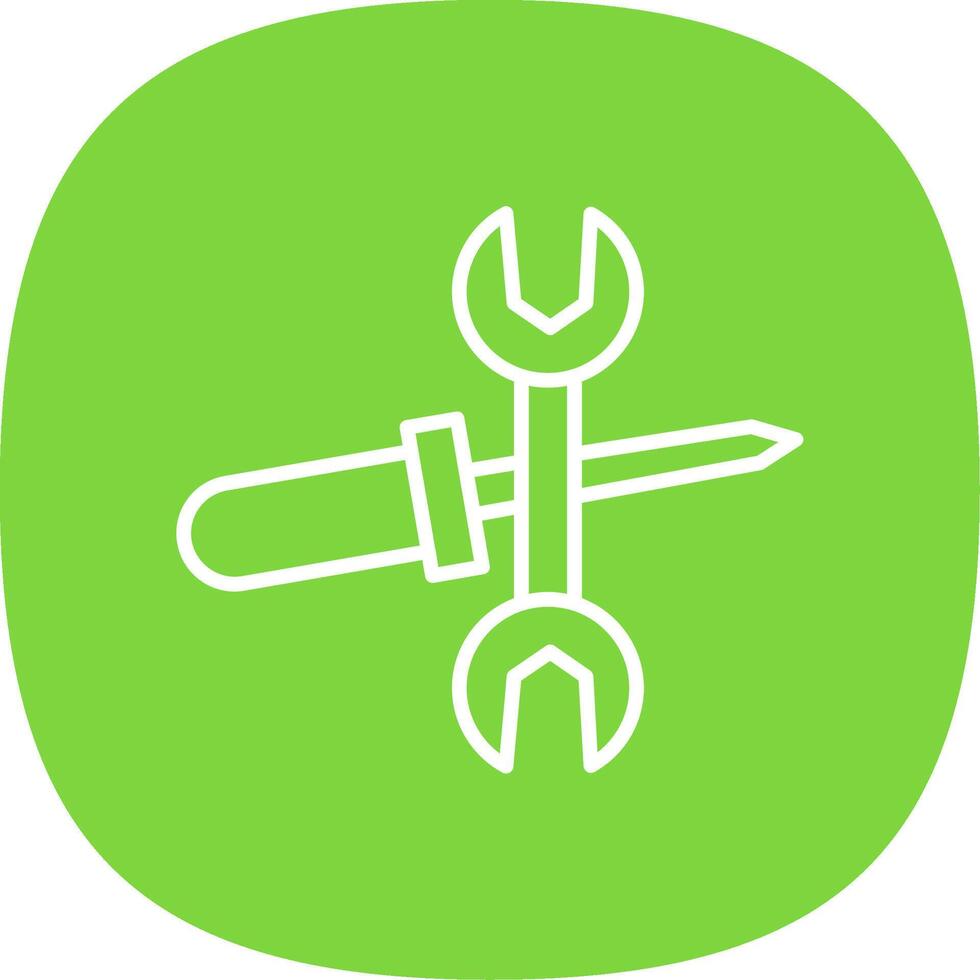 Maintenance Line Curve Icon Design vector