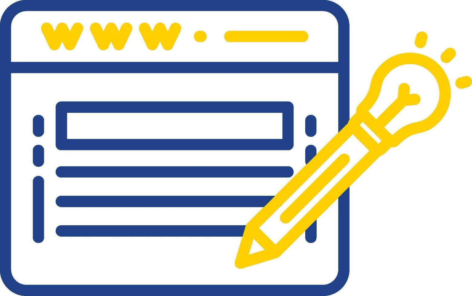 Website Design Line Two Colour Icon Design vector