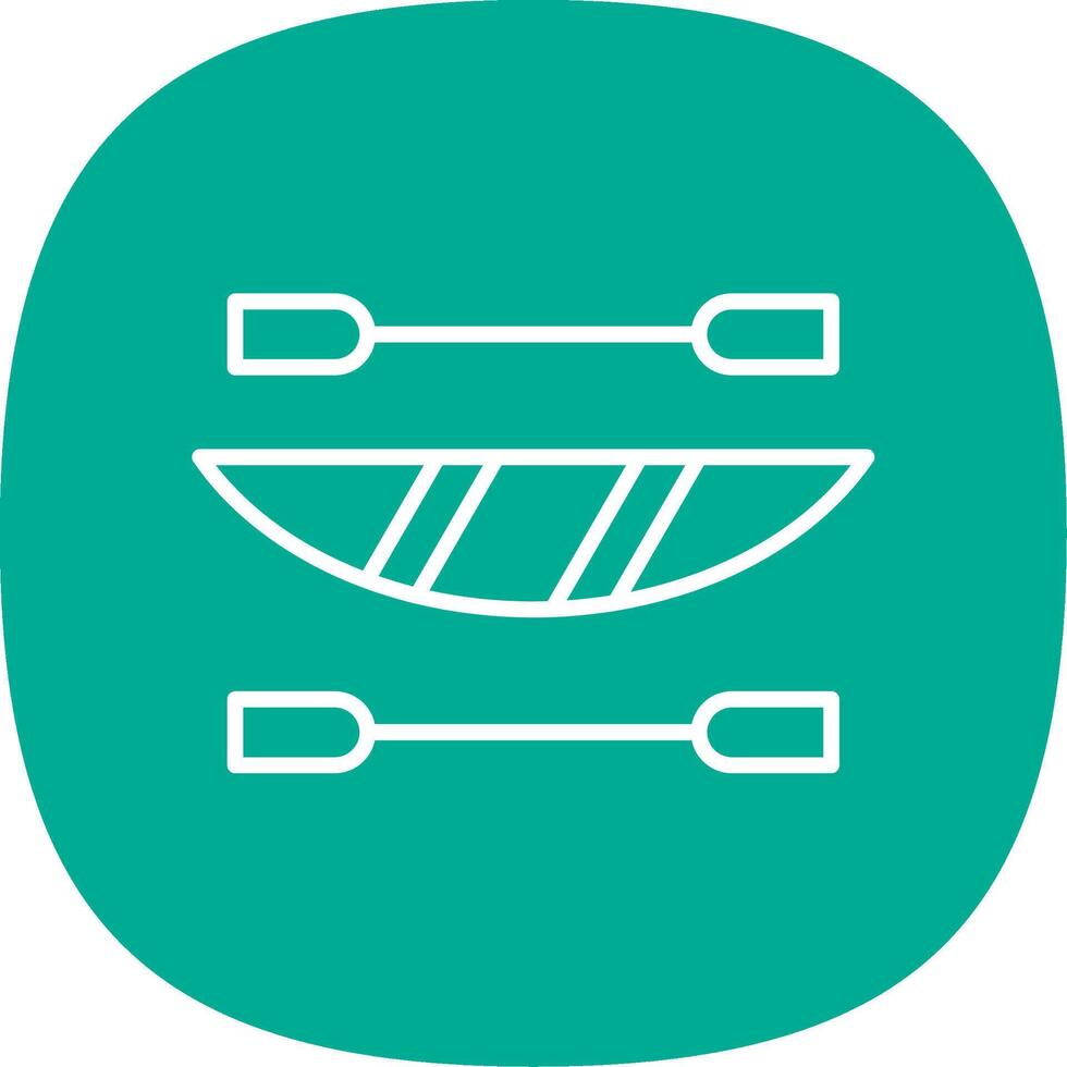 Kayak Line Curve Icon Design vector