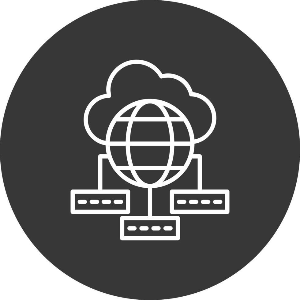Data Sumit Line Inverted Icon Design vector