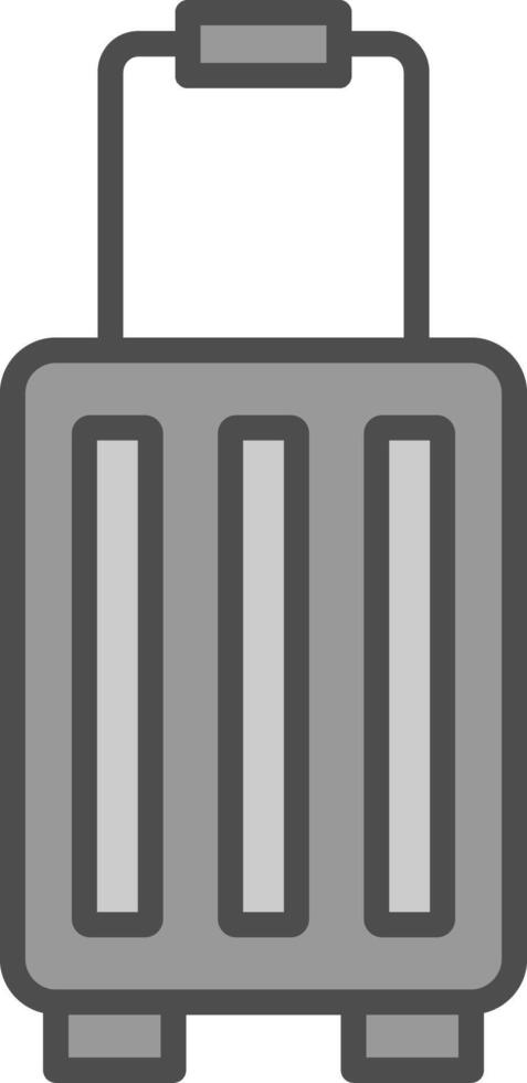 Suitcase Line Filled Greyscale Icon Design vector
