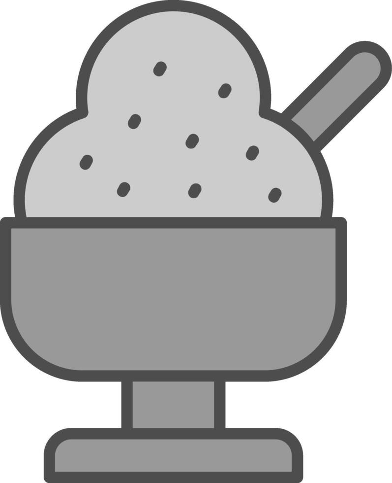 Ice Cream Line Filled Greyscale Icon Design vector