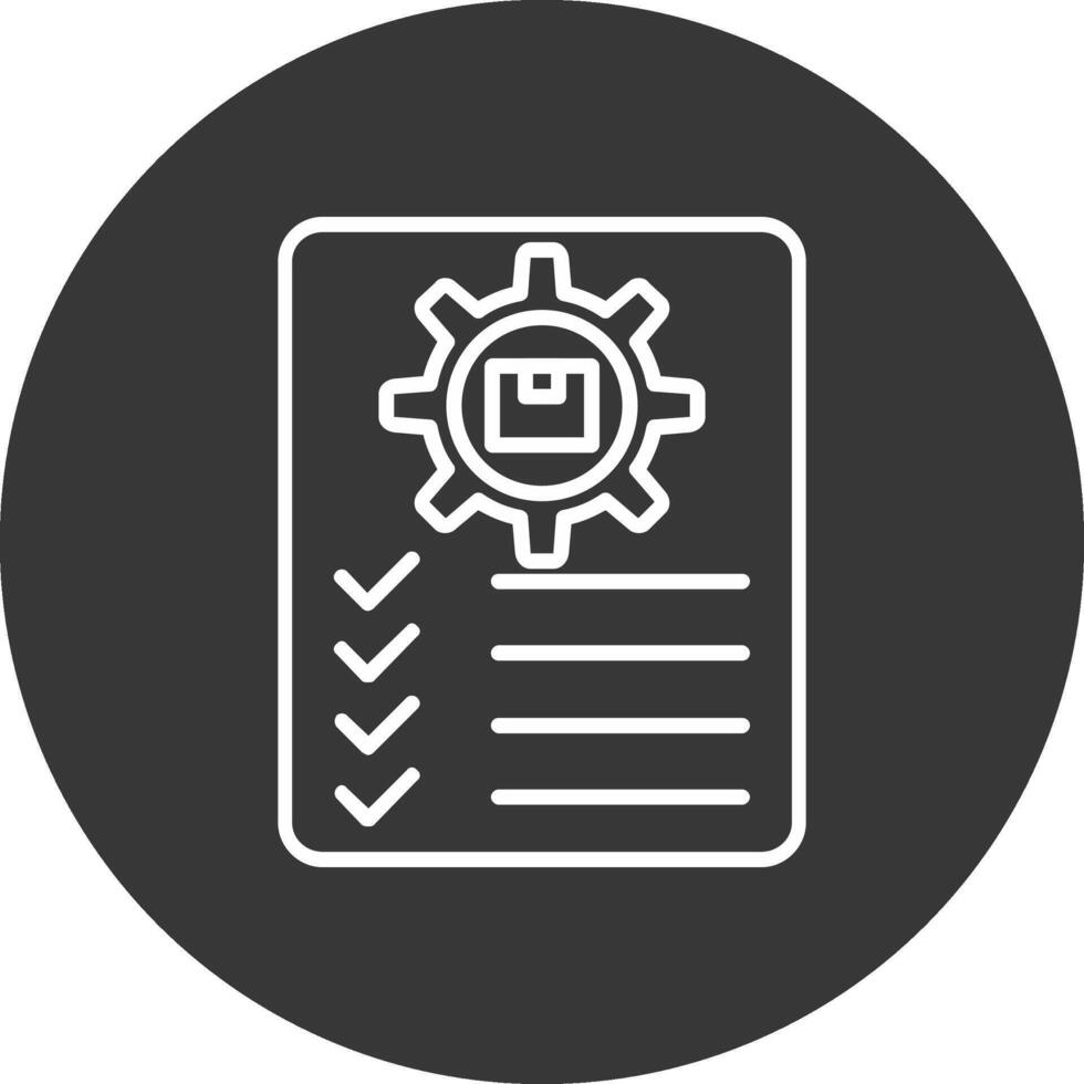 Inventory Management Line Inverted Icon Design vector