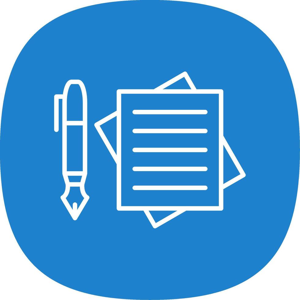 Notes Line Curve Icon Design vector