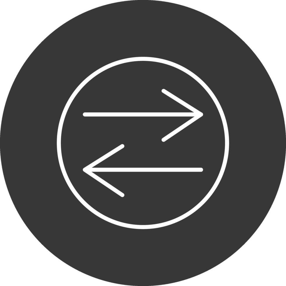Swap Line Inverted Icon Design vector