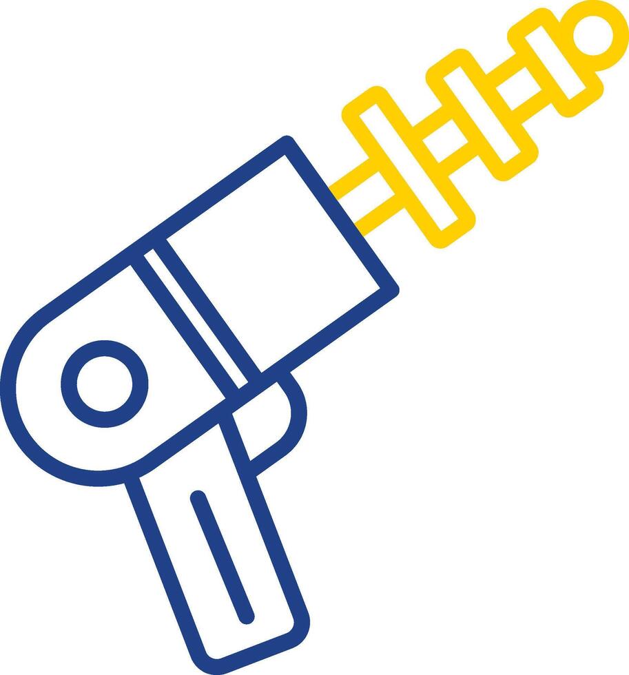 Space Gun Line Two Colour Icon Design vector