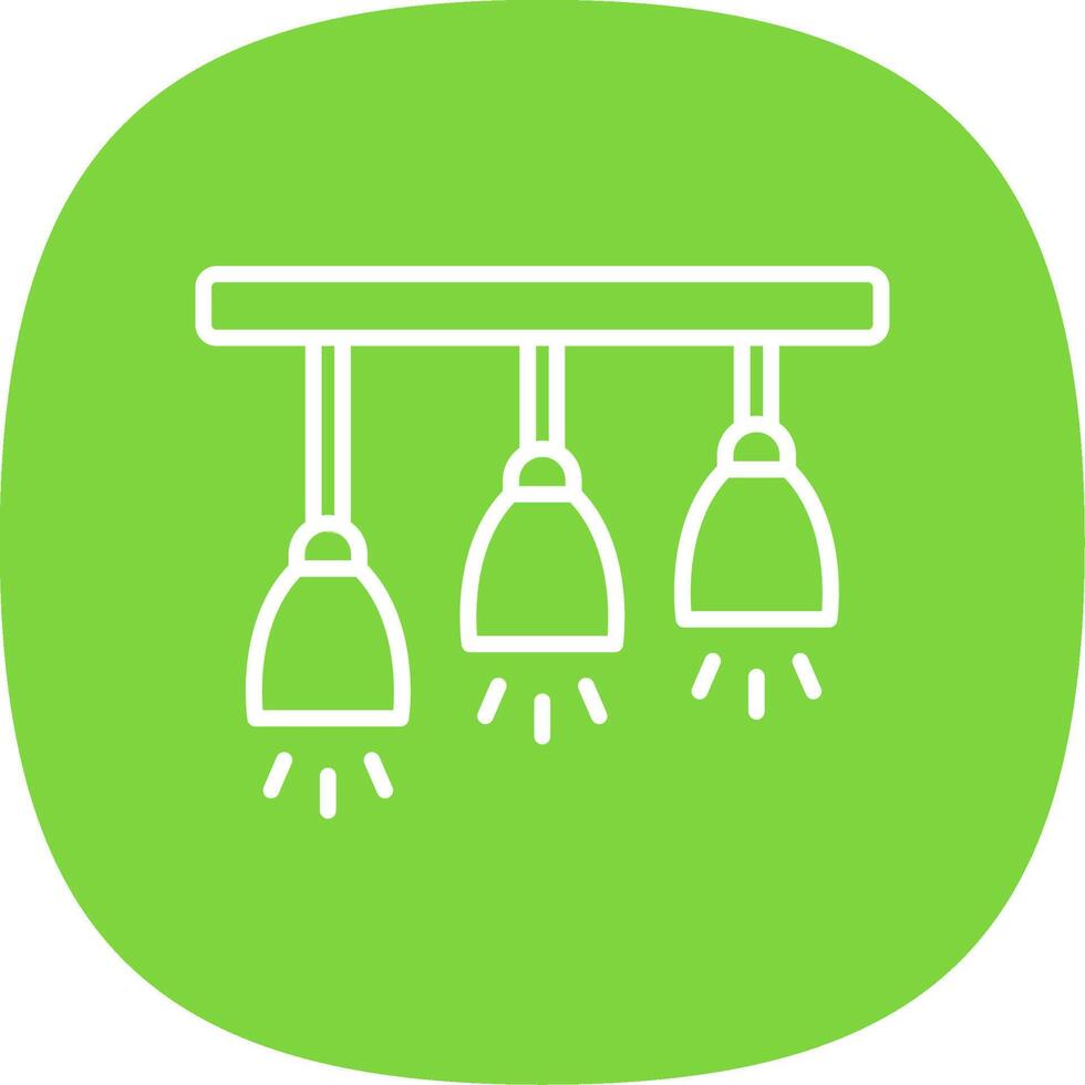 Lamp Line Curve Icon Design vector