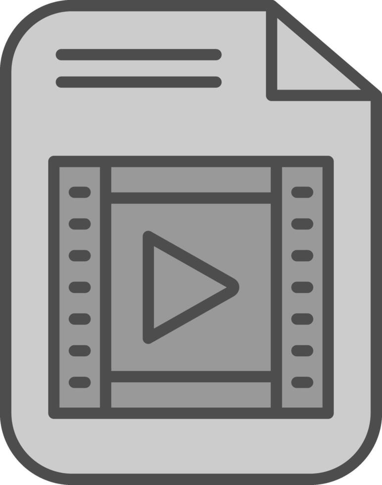 File Line Filled Greyscale Icon Design vector