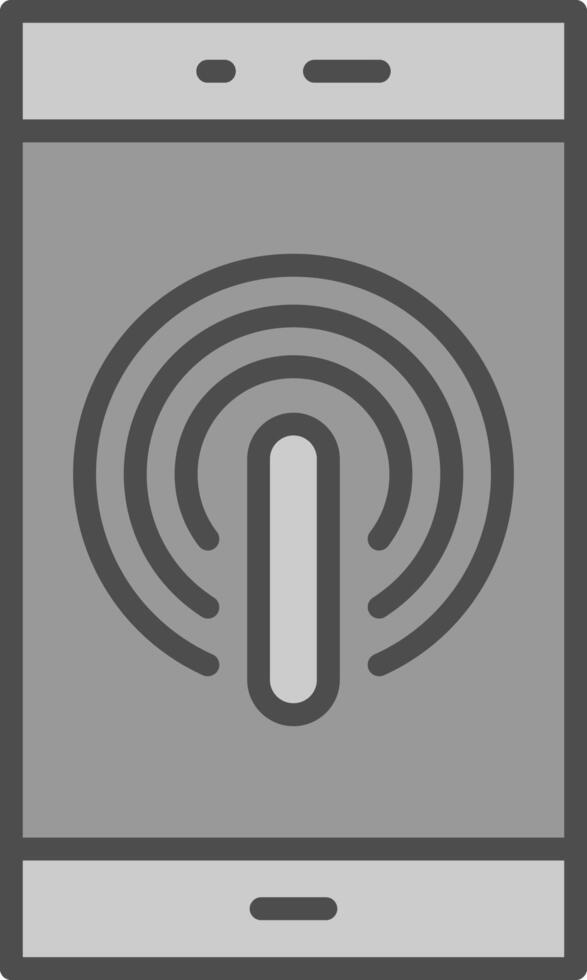 Application Line Filled Greyscale Icon Design vector