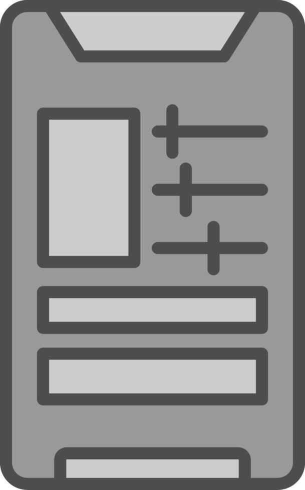 Smartphone Line Filled Greyscale Icon Design vector