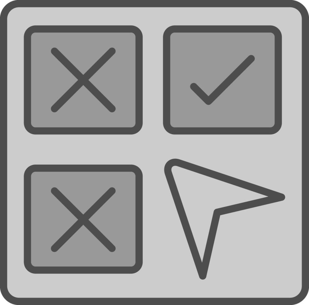 Selection Line Filled Greyscale Icon Design vector