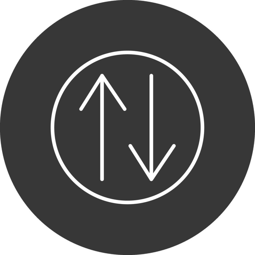 Swap Line Inverted Icon Design vector