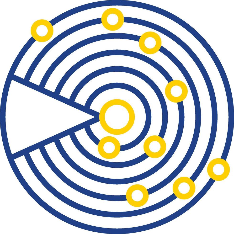 Sonar Line Two Colour Icon Design vector
