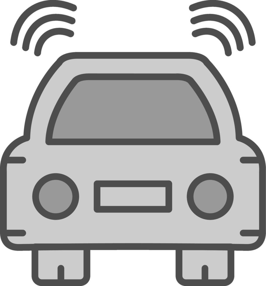 Car Line Filled Greyscale Icon Design vector