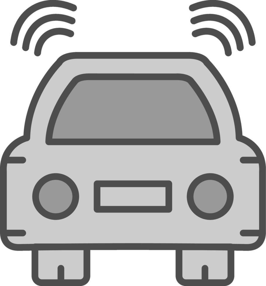 Car Line Filled Greyscale Icon Design vector