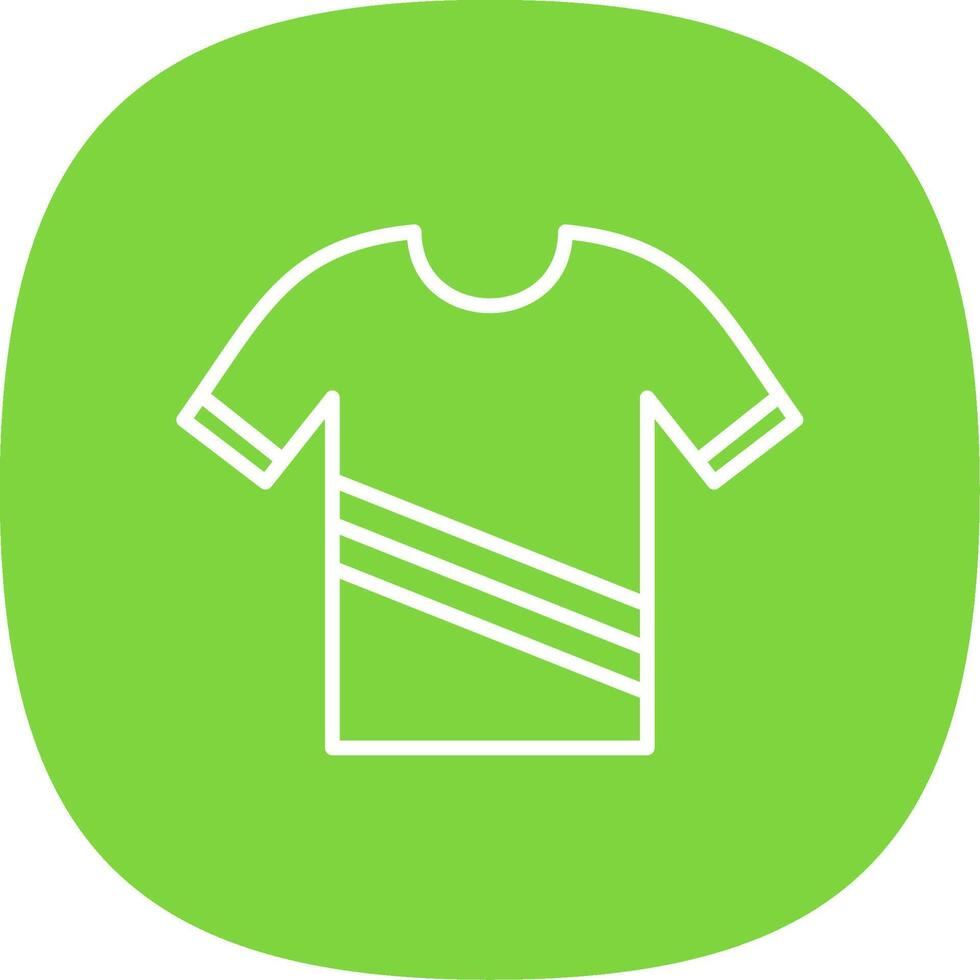 Shirt Line Curve Icon Design vector