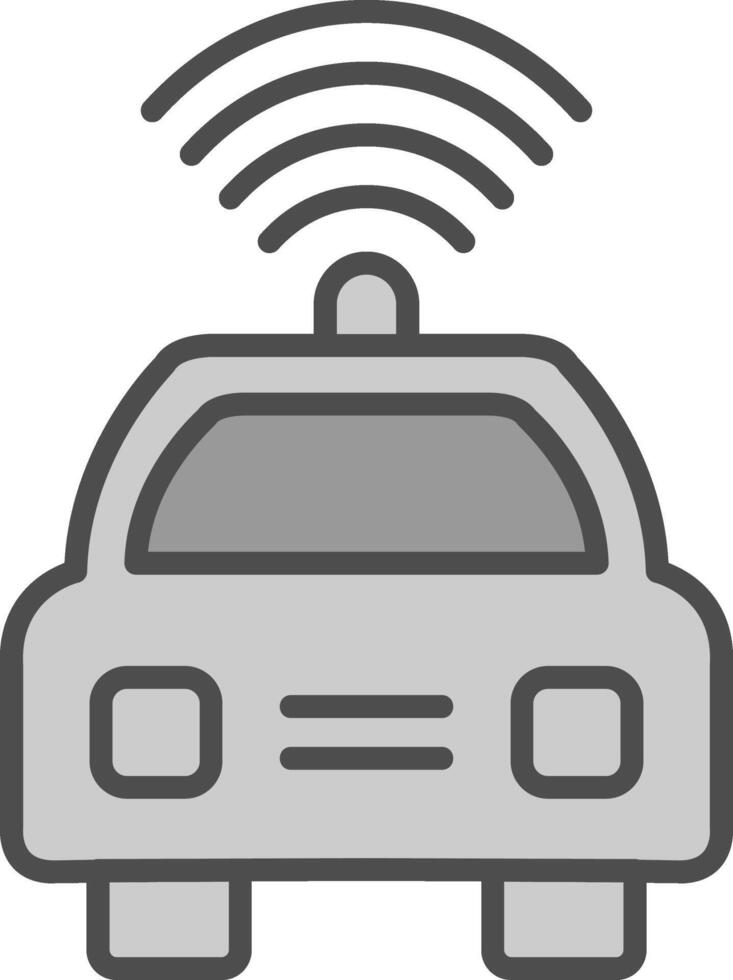 Car Line Filled Greyscale Icon Design vector