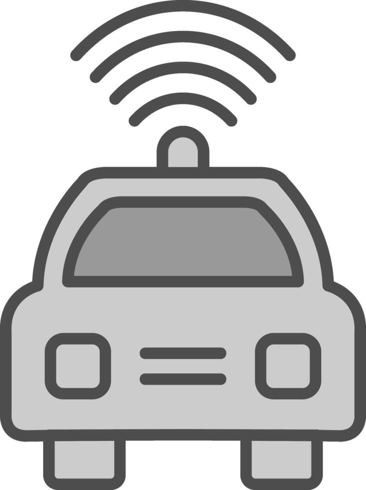 Car Line Filled Greyscale Icon Design vector