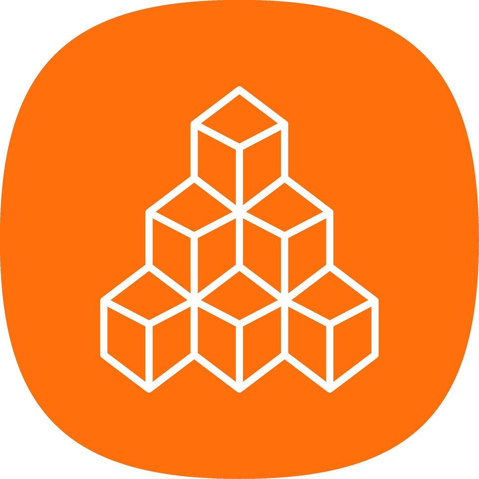 Blocks Line Curve Icon Design vector
