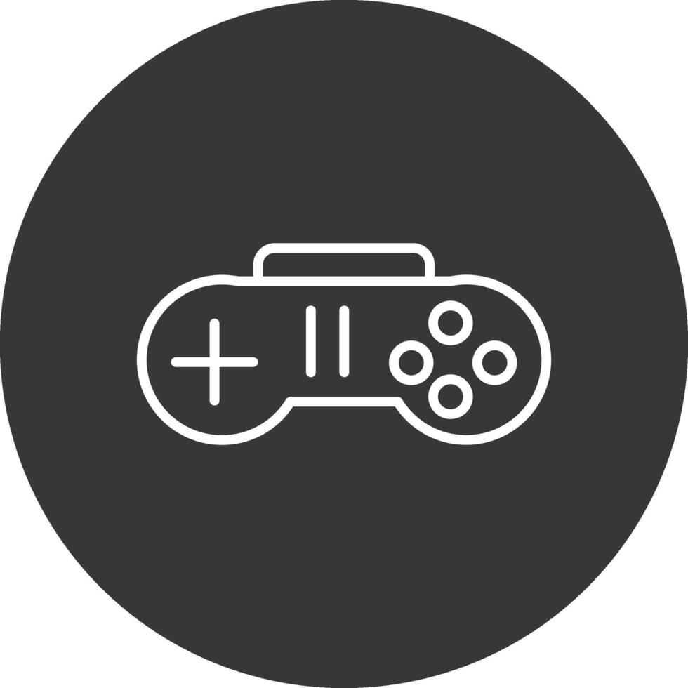 juego desarrollo línea invertido icono diseño vector