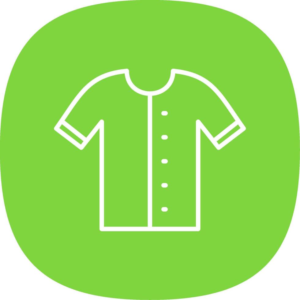 Shirt Line Curve Icon Design vector