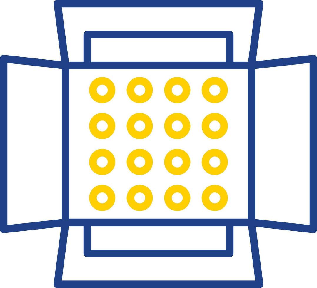 Soft Box Line Two Colour Icon Design vector