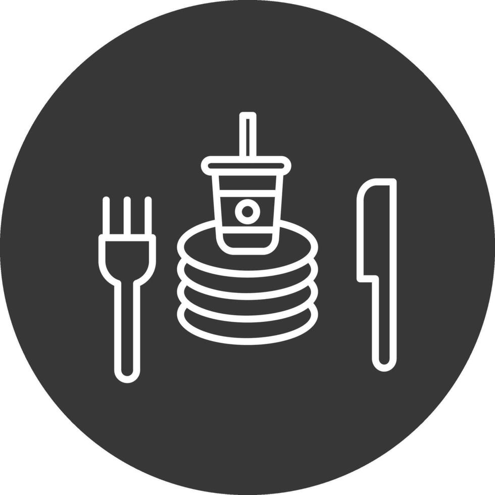 Tableware Line Inverted Icon Design vector